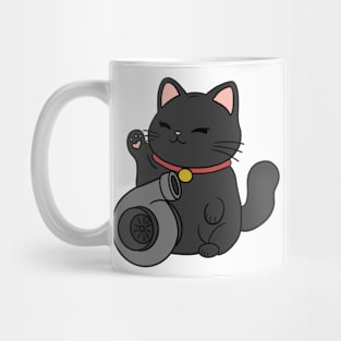 Maneki-Neko Black Mug